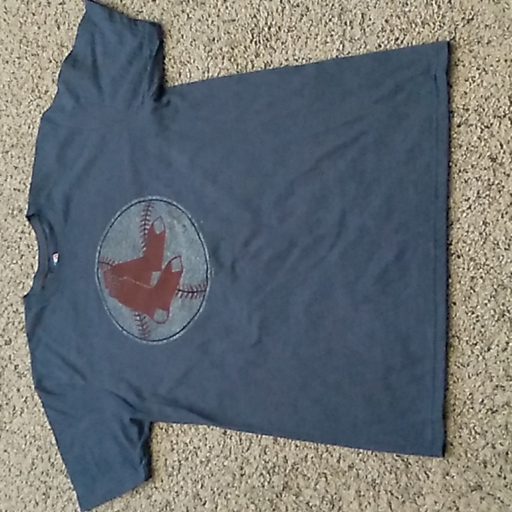 MLB Boston Red Sox Team Logo Graphic Print T-Shirt Sz Large